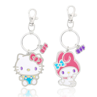 Hello Kitty & My Melody Best Friends Forever Keychain 2PC Set