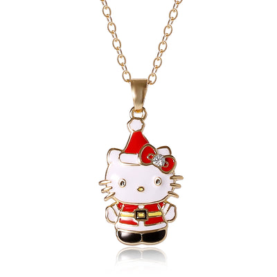 Sanrio Hello Kitty Christmas Santa Pendant Necklace