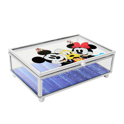 DISNEY 100 ANNIVERSARY CUTE CELEBRATION-GLASS JEWELRY BOX
