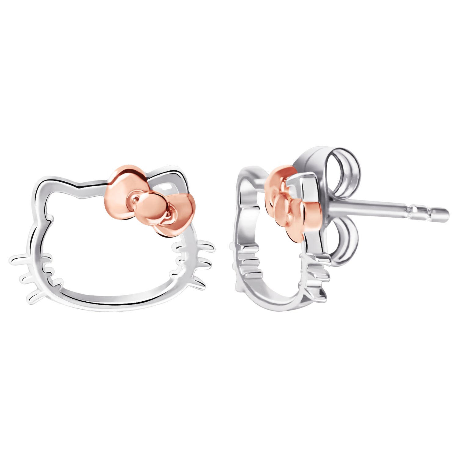 Hello Kitty Sterling Silver Silhouette Stud Earrings - Sallyrose