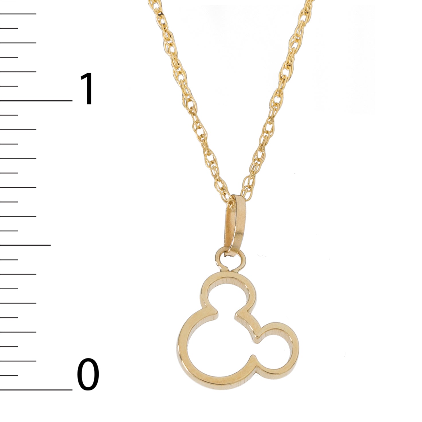 Disney Mickey Mouse Silhouette 14K Gold Pendant Necklace - Sallyrose