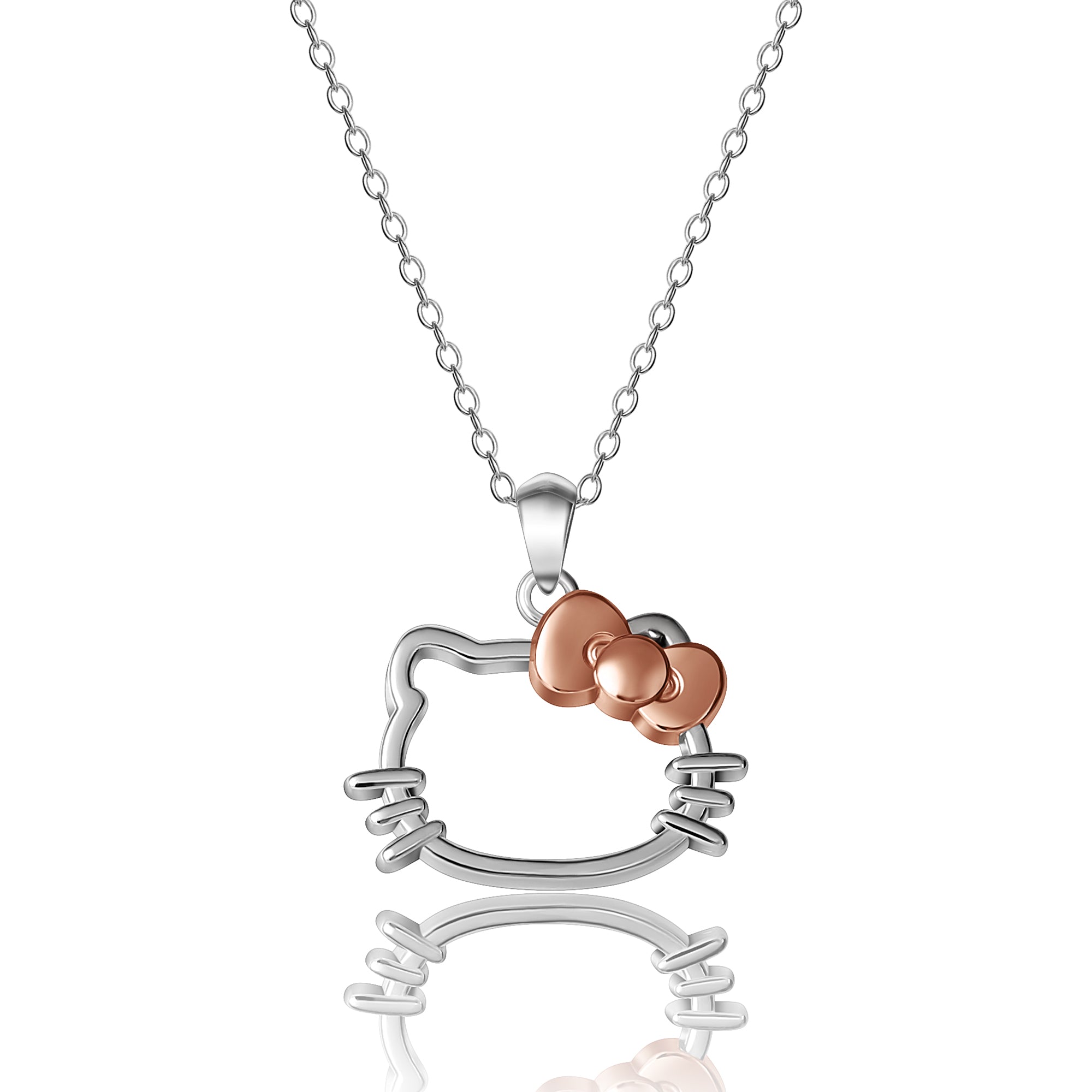 Hello Kitty Sterling Silver Silhouette Necklace