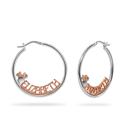 Disney Minnie Mouse Name Hoop Earrings