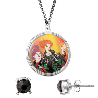 Disney Hocus Pocus Earrings and Necklace Set