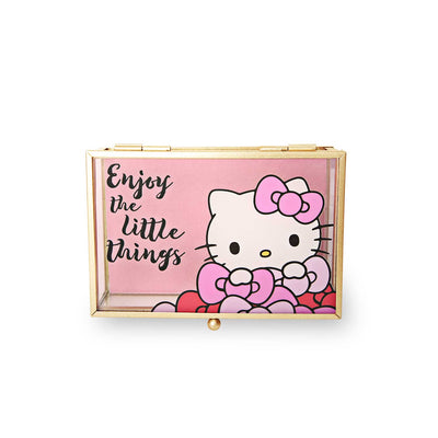 Hello Kitty "Enjoy The Little Things" Glass Box