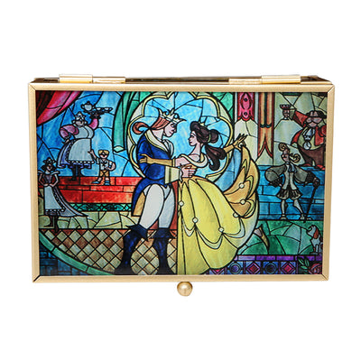 Disney Beauty and the Beast Stained Glass Jewelry Box