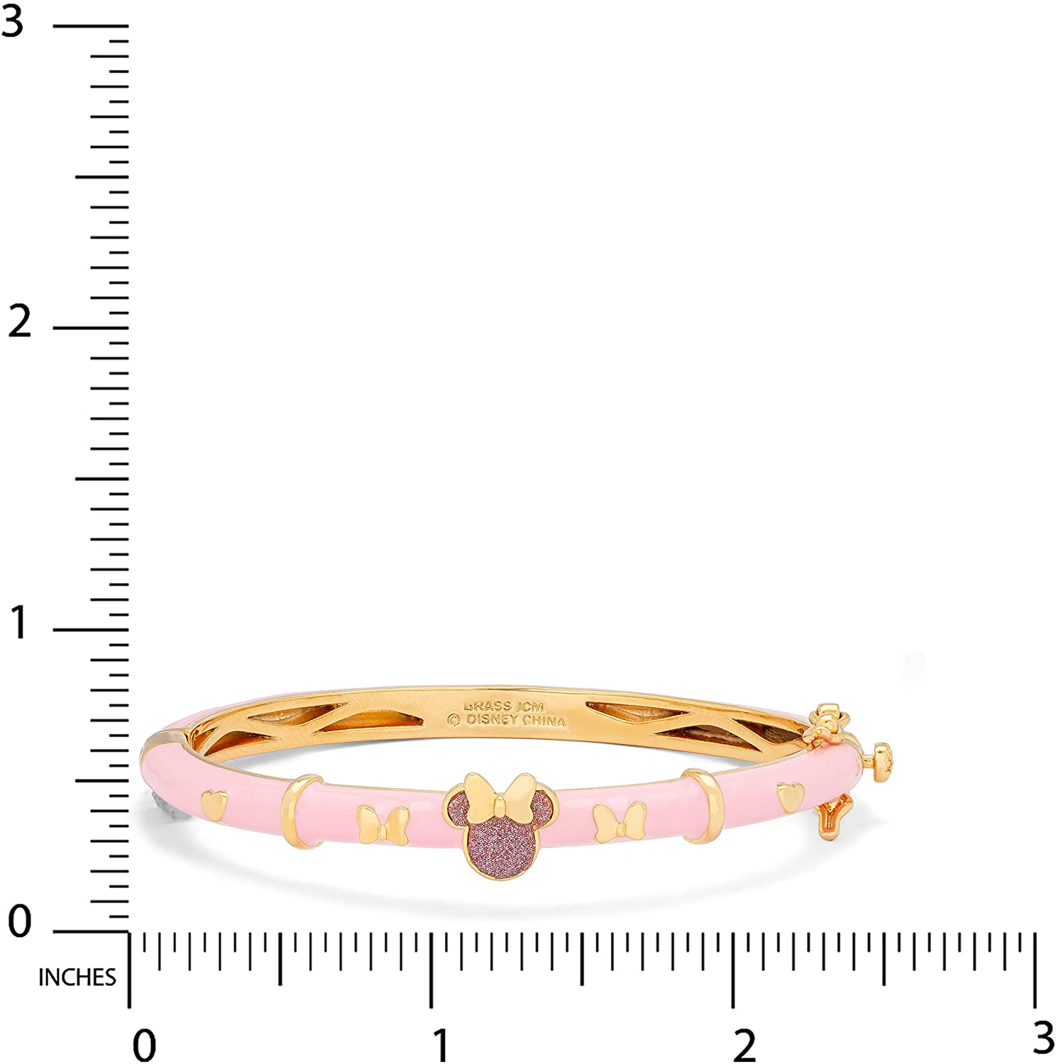 Disney Minnie Mouse Gold Plated Pink Bangle Bracelet - Sallyrose