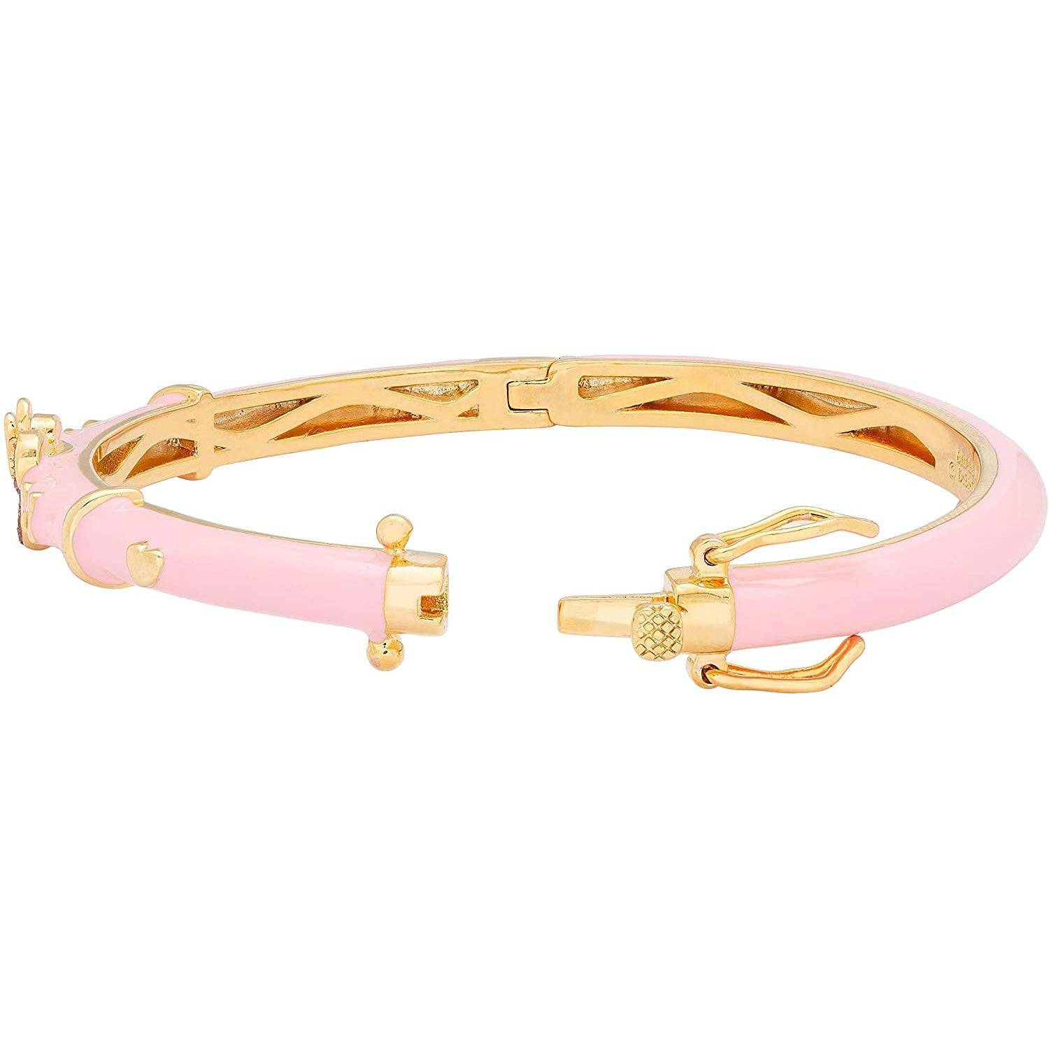 Disney Minnie Mouse Gold Plated Pink Bangle Bracelet - Sallyrose