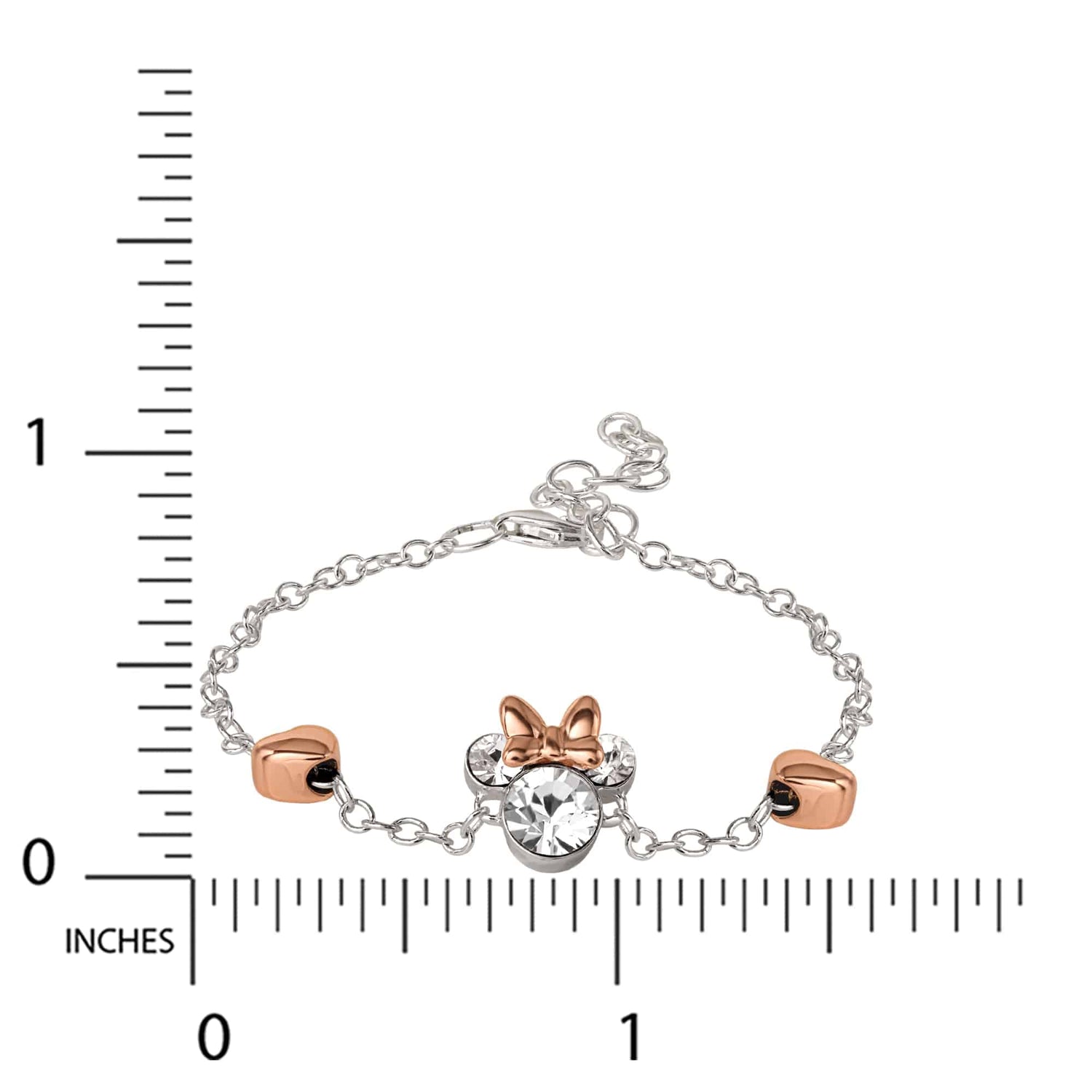 Disney Minnie Mouse Sterling Silver Sparkle Station Bracelet - Sallyrose