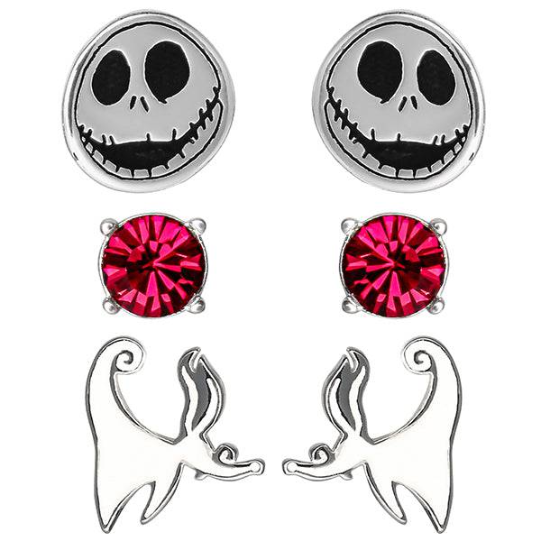 Disney The Nightmare Before Christmas Silver Plated Stud Earring Set - Sallyrose