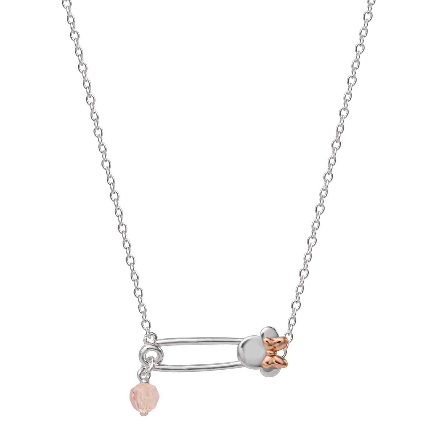 Disney Minnie Mouse Sterling Silver Safety Pin Necklace - Sallyrose