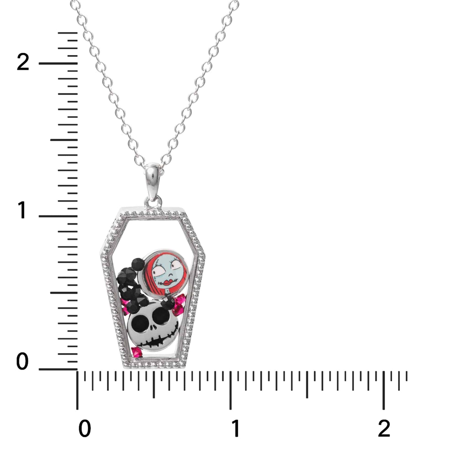 Disney The Nightmare Before Christmas Silver Plated Coffin Shaker Necklace - Sallyrose