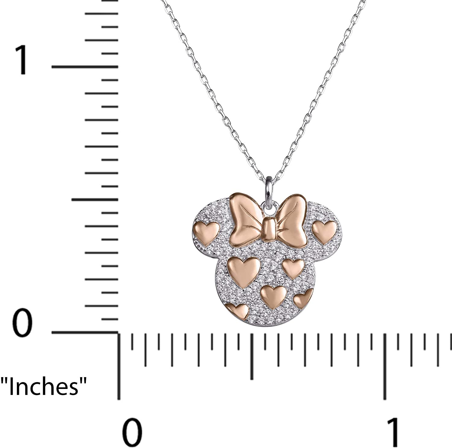 Minnie Mouse Sterling Silver Heart Necklace - Sallyrose