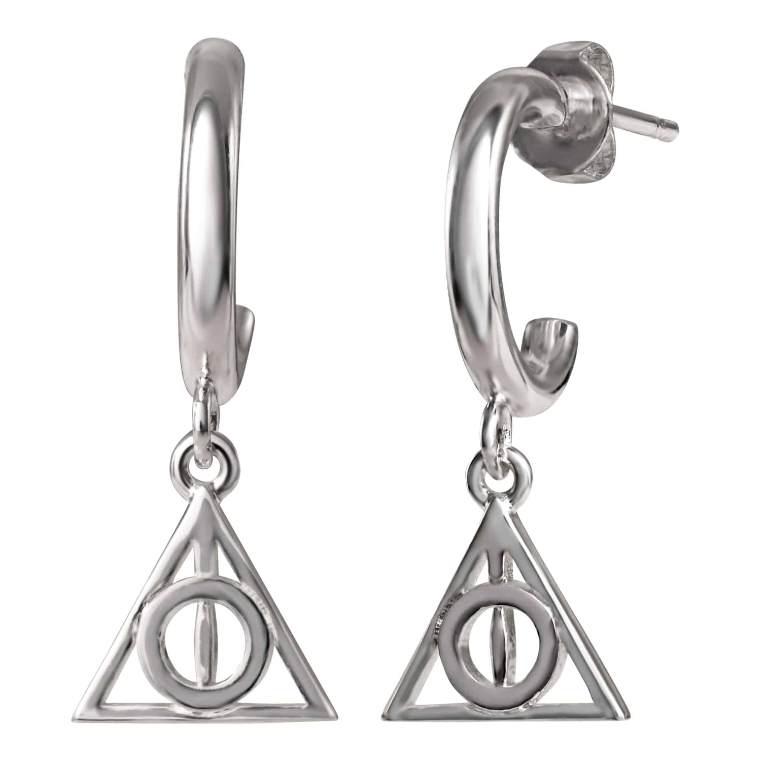 Harry Potter Deathly Hallows Huggie Hoops - Sallyrose