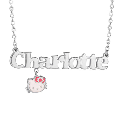 Officially Licensed Hello Kitty Sterling Silver Name Necklace