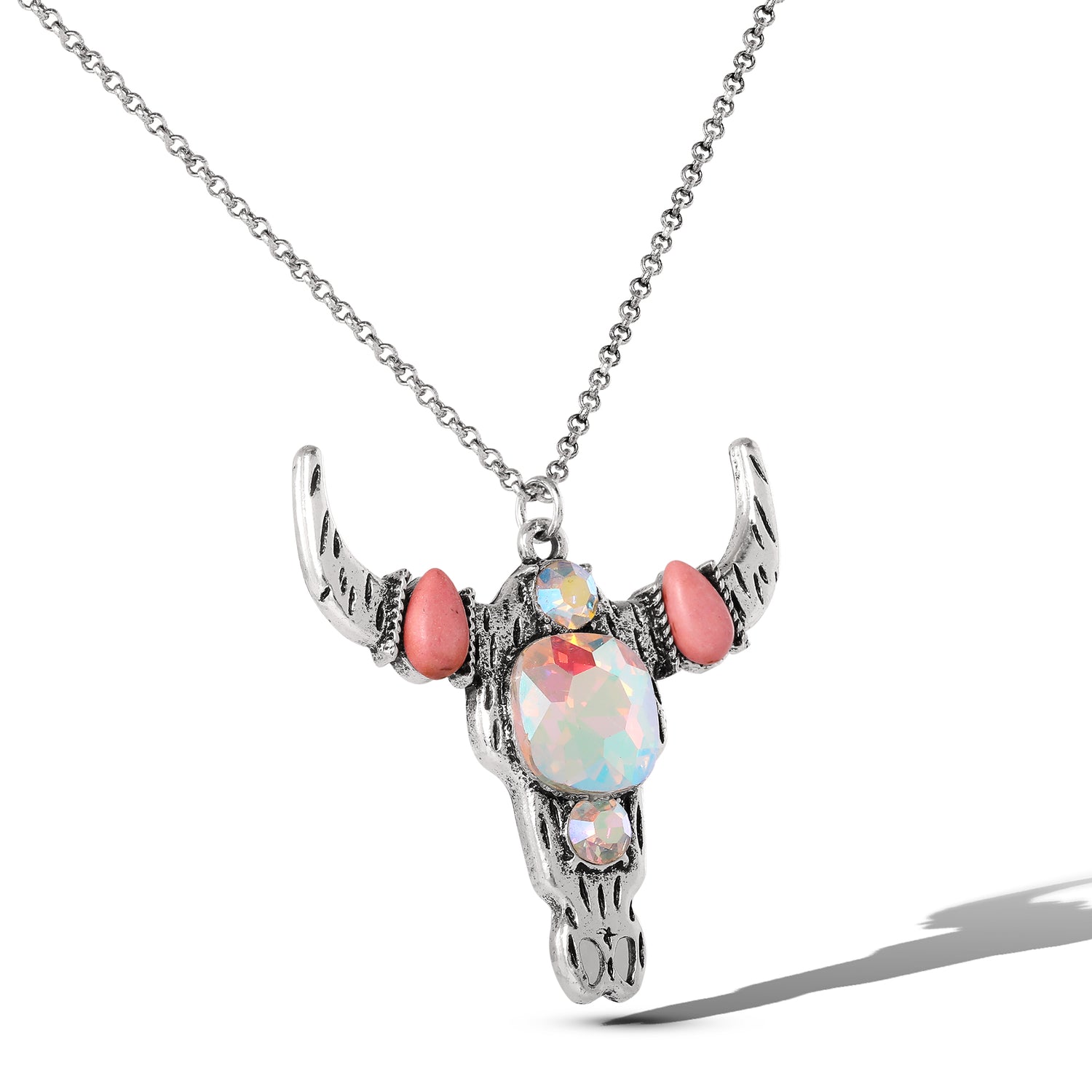 JS Jessica Simpson Layered Southwestern Horn Pendant and Beaded Necklace Set