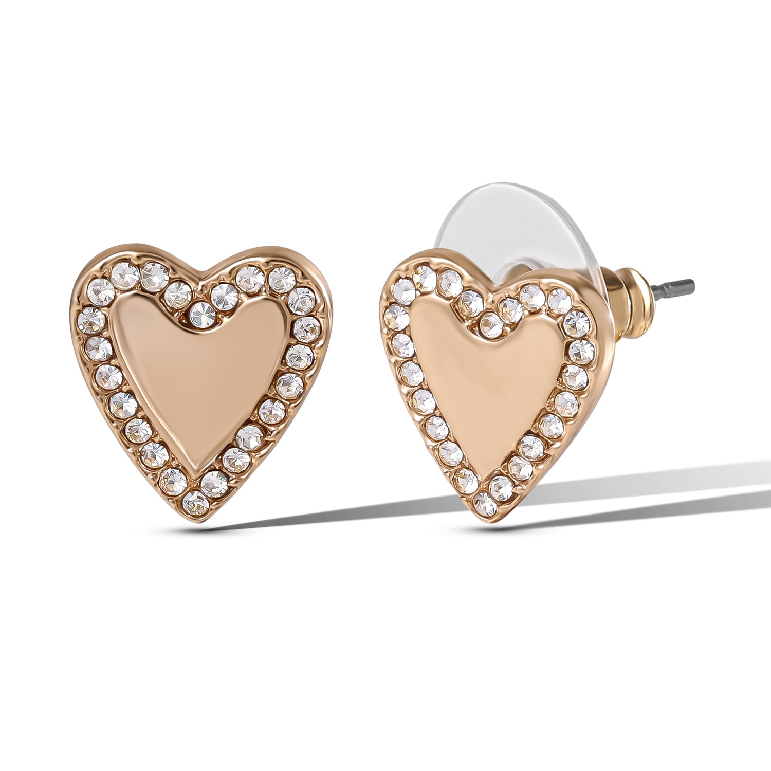 Jessica Simpson Heart Circle Stud Earring Set