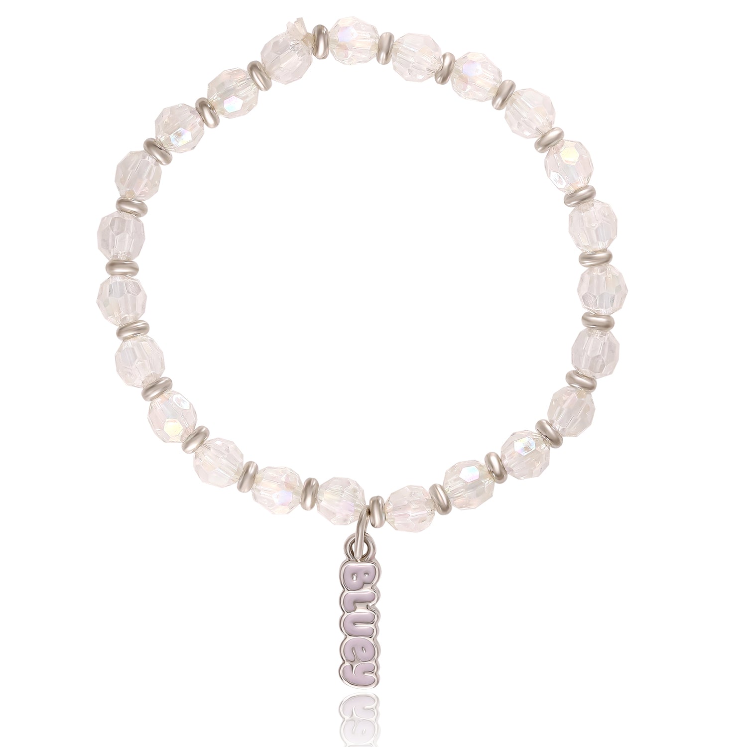 Bluey Beaded Bracelet Set, 4-Pack, Character Charms, Adjustable Stretch