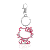 Hello Kitty Pink Crystal Outline Keychain