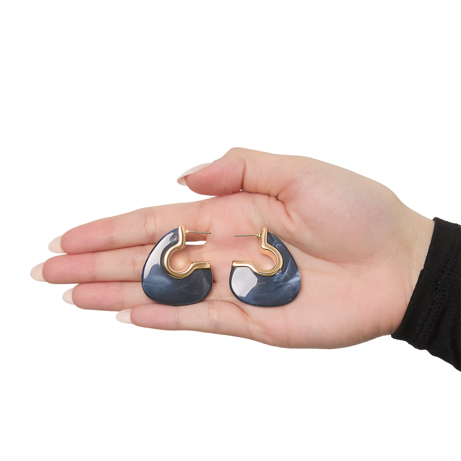 Jessica Simpson Blue Drop Earrings for Women, Gold-Tone Statement Earrings