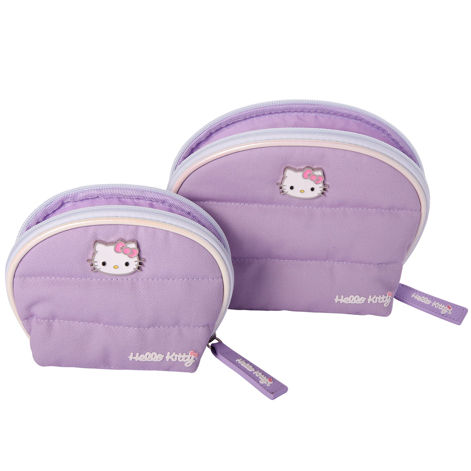 SALLY ROSE Sanrio Hello Kitty Makeup Bag Set Official License, Quilted Dome Cosmetic Travel Bags, Cute Make Up Bags