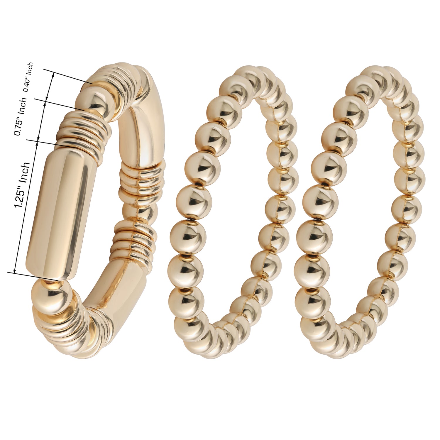 Jessica Simpson Women's 3-Piece Bracelet Set, Gold-Tone Plated Fashion Jewelry Multipack