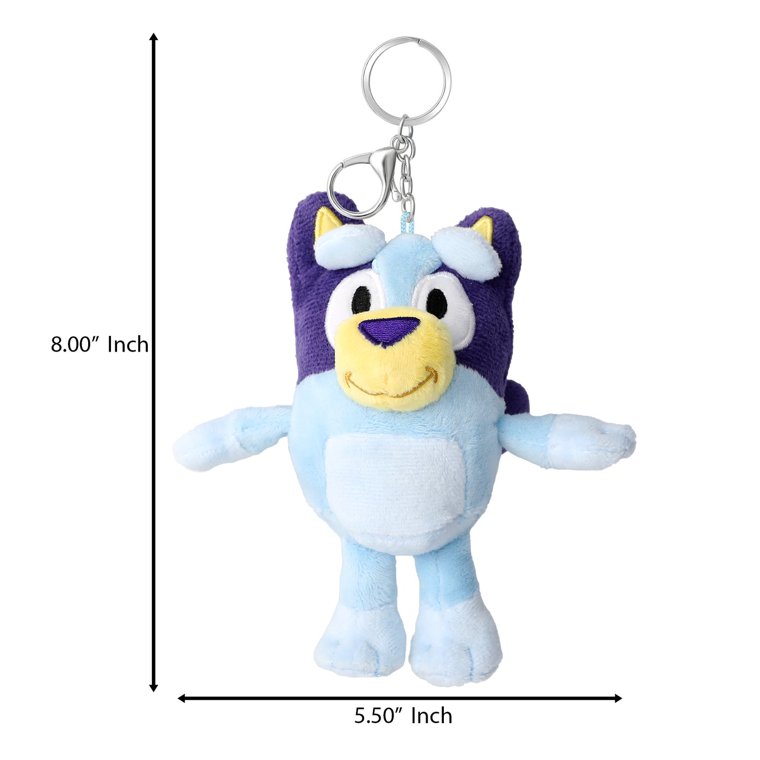 Bluey Plush Bag Charm Keychain, Official License for Backpack