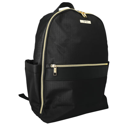 Jessica Simpson Black Laptop Backpack for Women, Work and Travel Backpack with Gold Hardware, 15" Laptop Sleeve