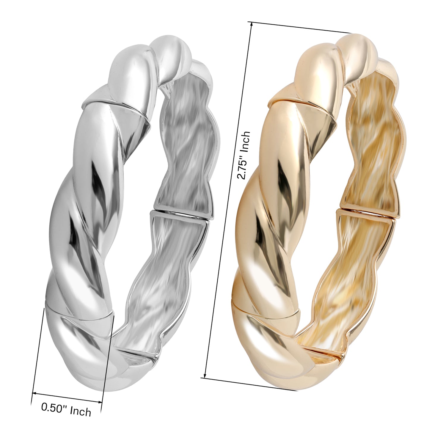 Jessica Simpson Women's 2-Piece Bracelet Set, Two-Tone Gold and Silver Plated Fashion Jewelry