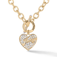 Juicy Couture Chunky Necklace, Heart Pendant for Women, 20" Gold-Tone