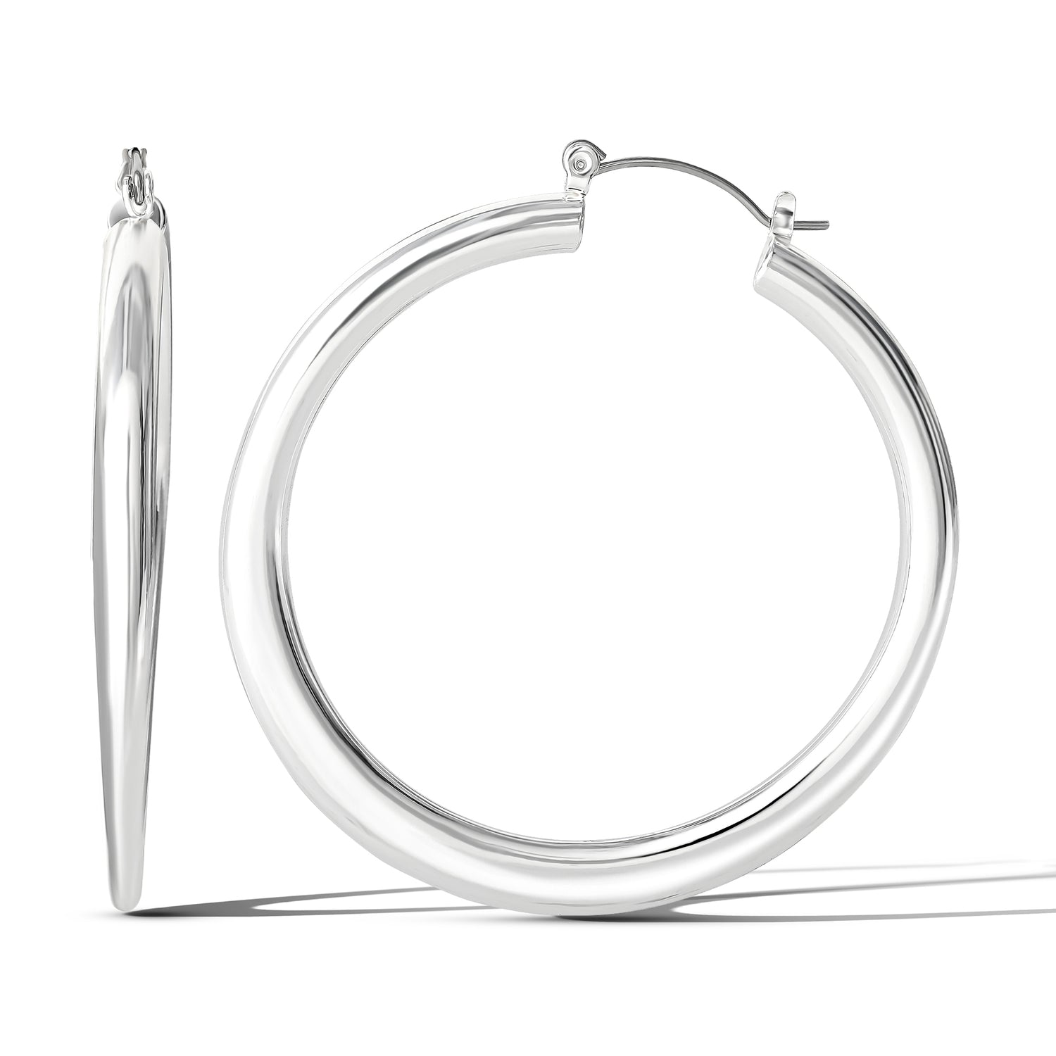 Jessica Simpson Silver-Tone Hoop Earrings – Classic Statement Hoops