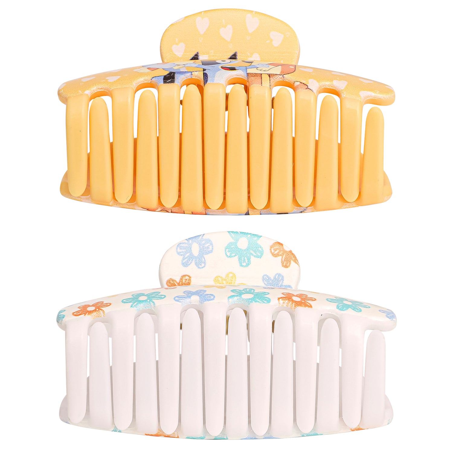 Bluey Hair Clips 2-Piece Set Official License, Medium Claw Clips for Hair
