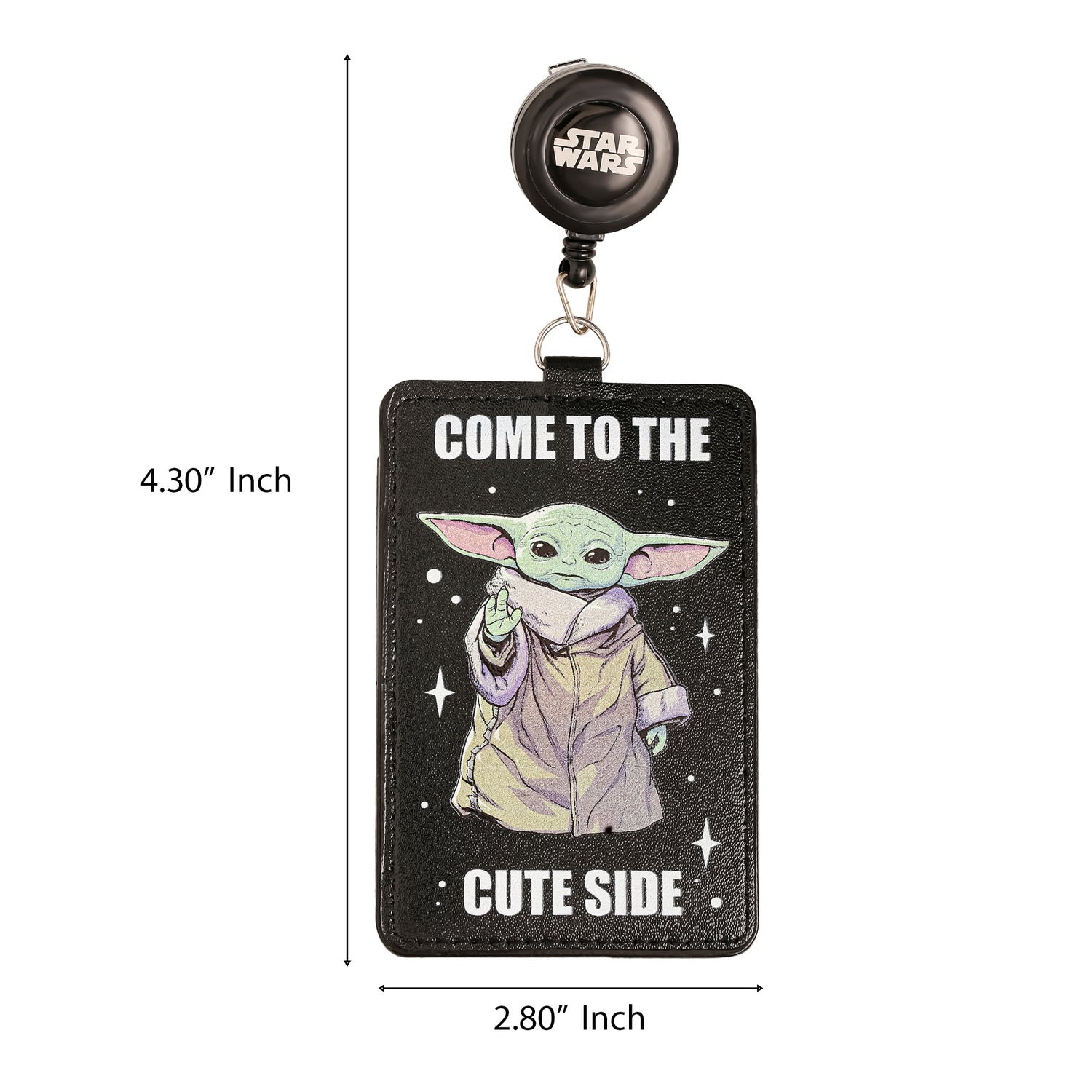 Star Wars Grogu Cute Retractable Badge Reel Official License, Badge Clip