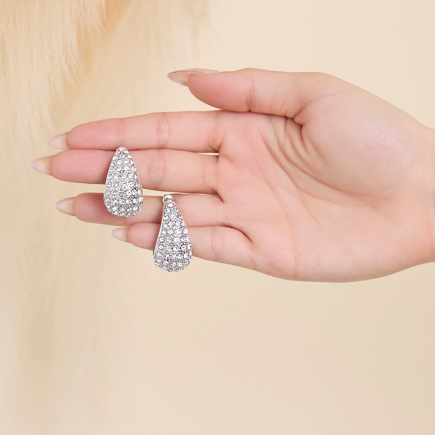Jessica Simpson Pave Teardrop Earrings