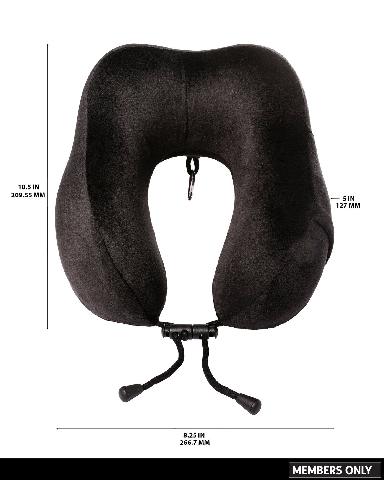 MEMBERS ONLY BLACK NECK PILLOW