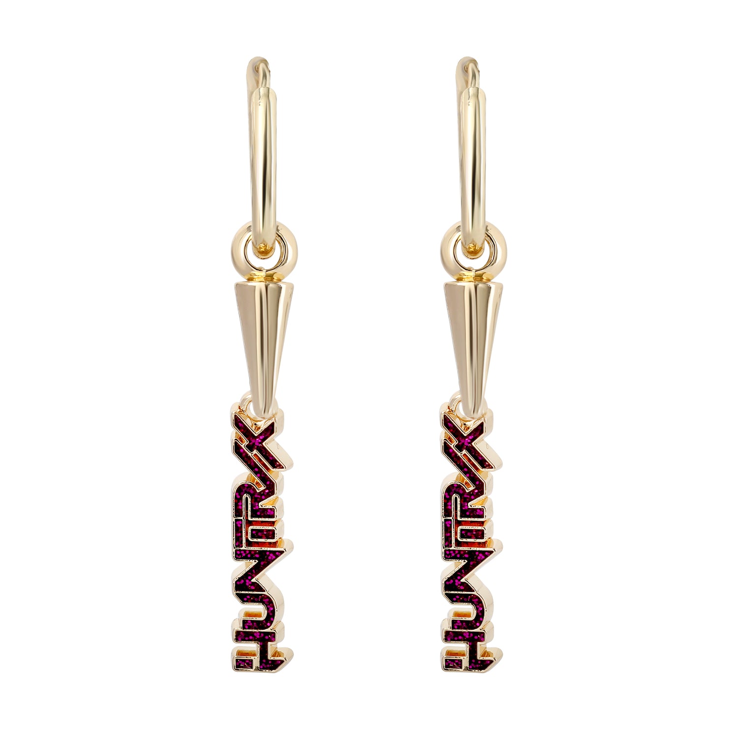 K-Pop Demon Hunters Huntrix Hoop Earrings Official License, Gold-Tone, K-Pop Gifts