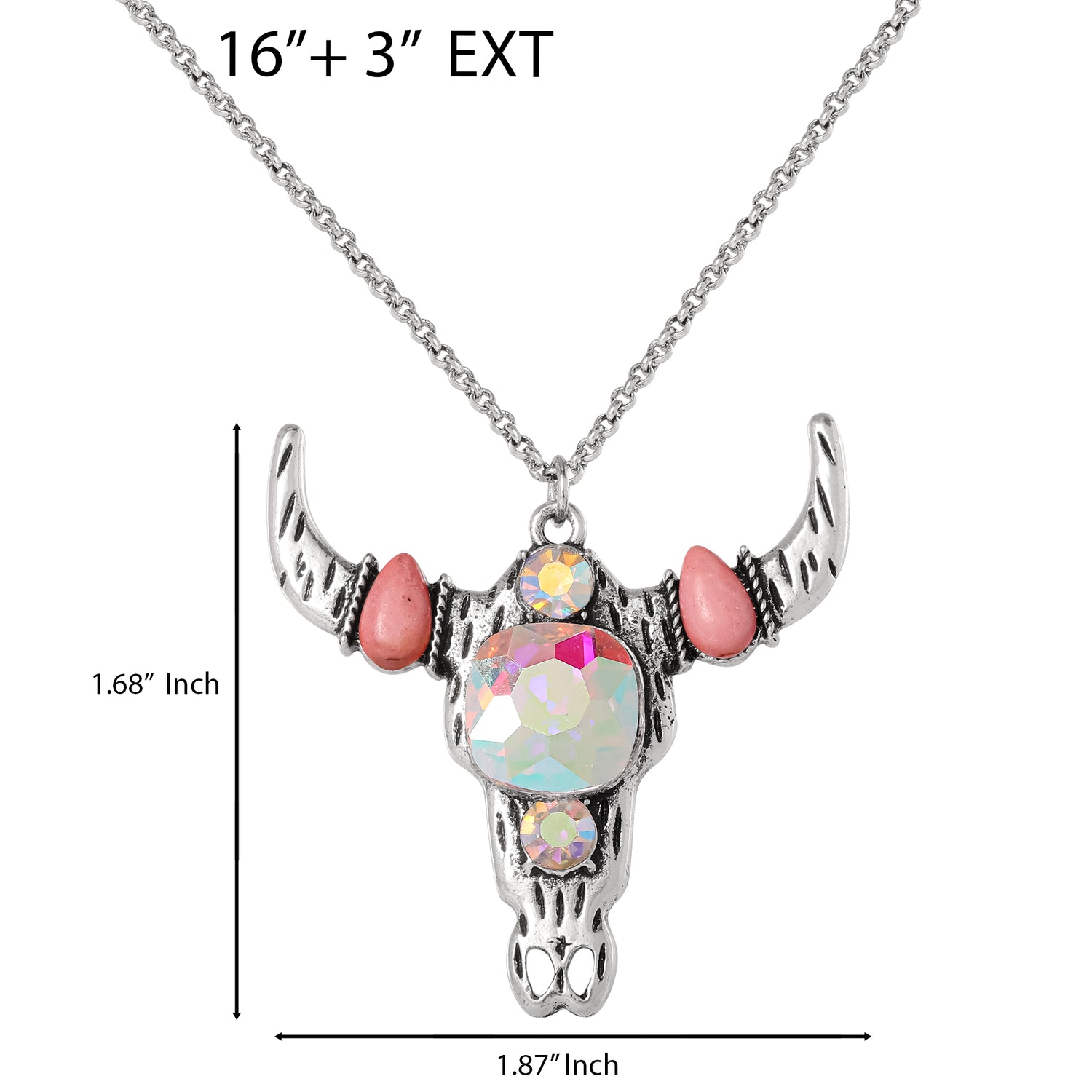 JS Jessica Simpson Layered Southwestern Horn Pendant and Beaded Necklace Set