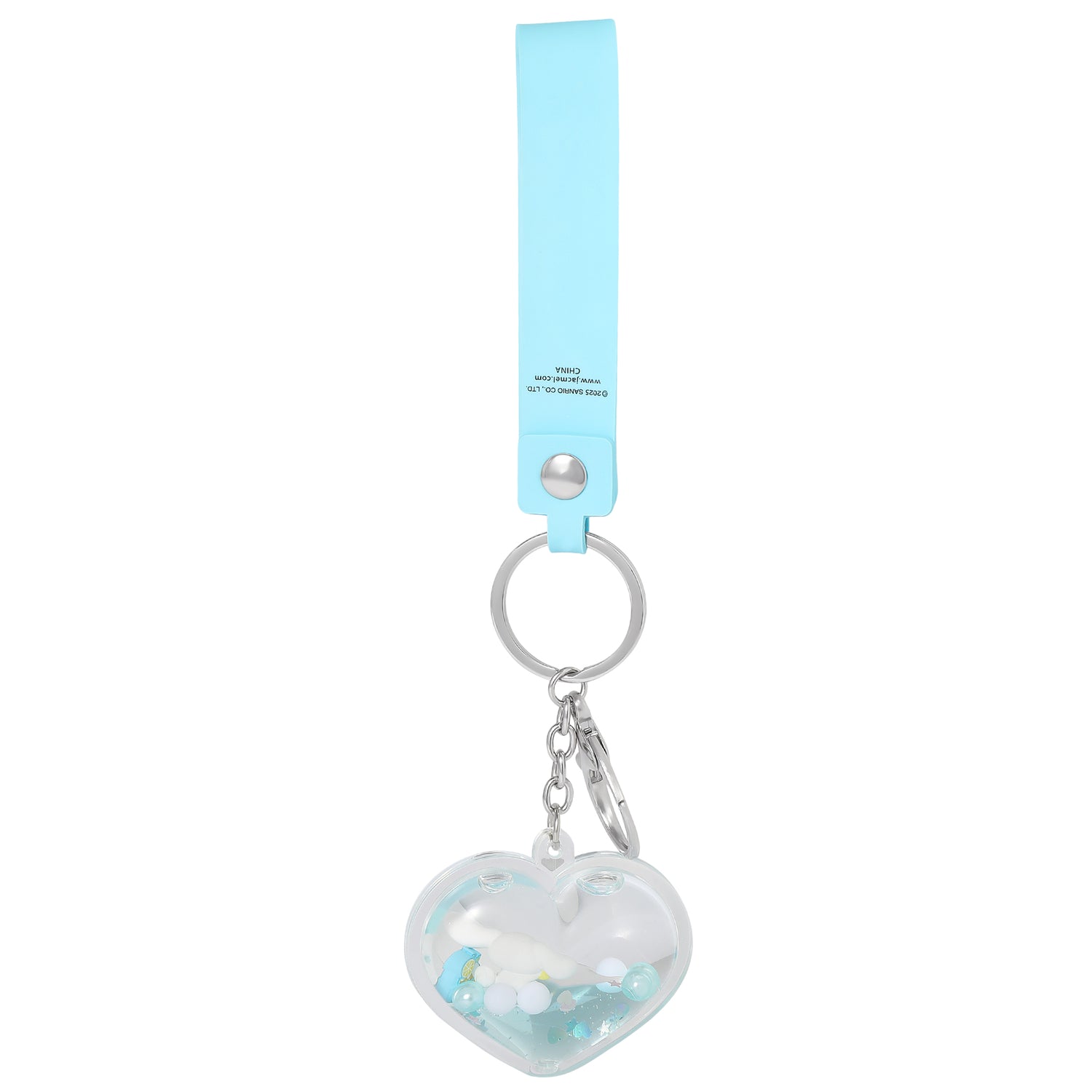 Hello Kitty Cinnamoroll Heart Shaped Liquid Keychain