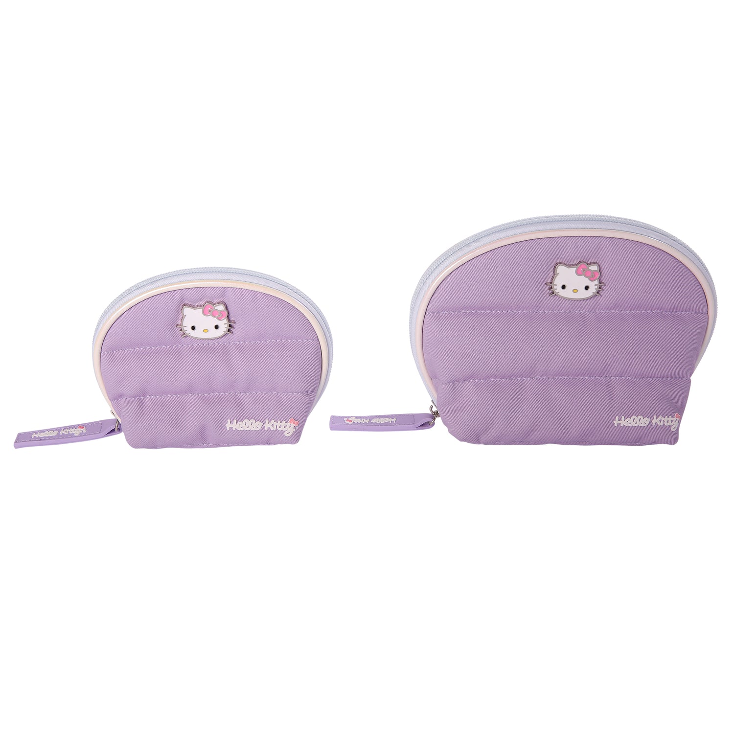 SALLY ROSE Sanrio Hello Kitty Makeup Bag Set Official License, Quilted Dome Cosmetic Travel Bags, Cute Make Up Bags