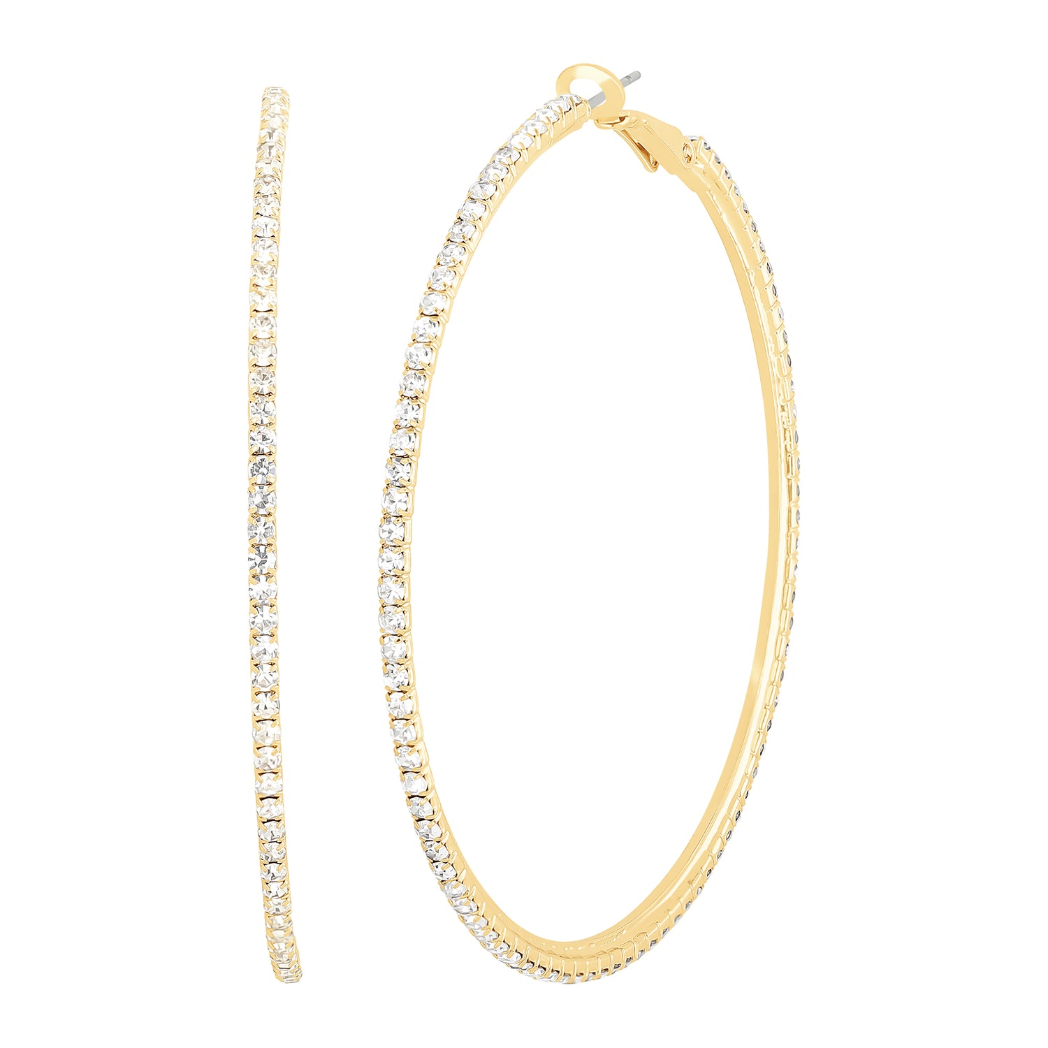 Jessica Simpson Gold Textured Hoop Earrings