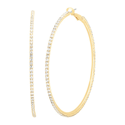 Jessica Simpson Gold Textured Hoop Earrings
