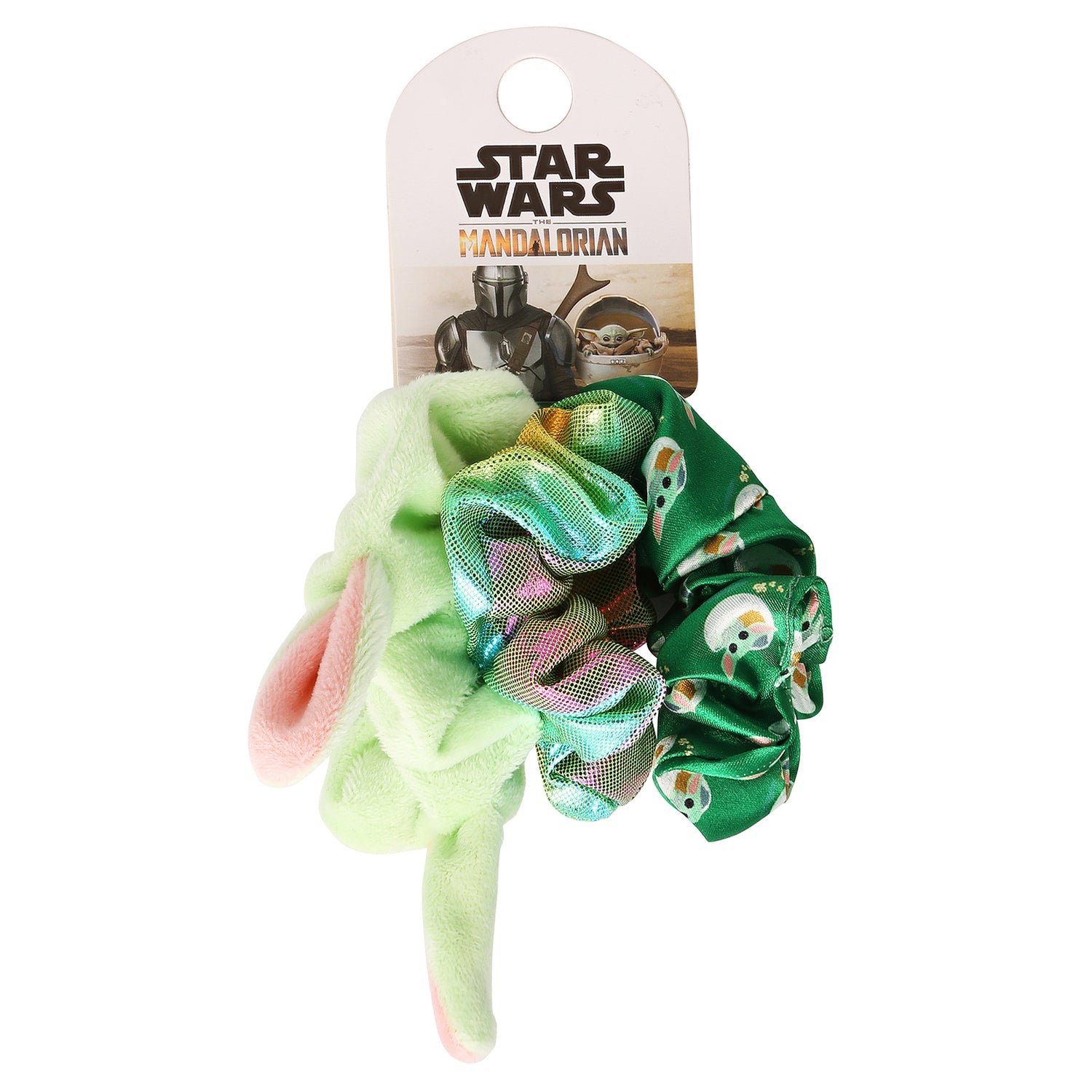 Star Wars Mandalorian Grogu Hair Scrunchies 3-Piece Set Official License