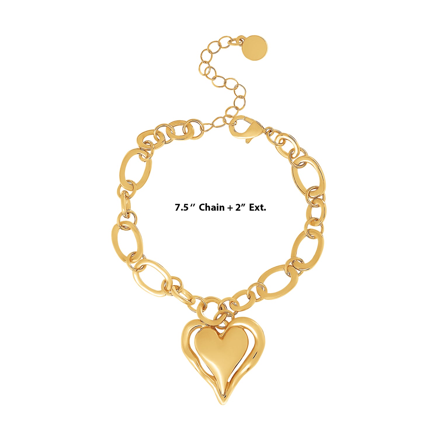 BCBGeneration Bold Heart Pendant Bracelet