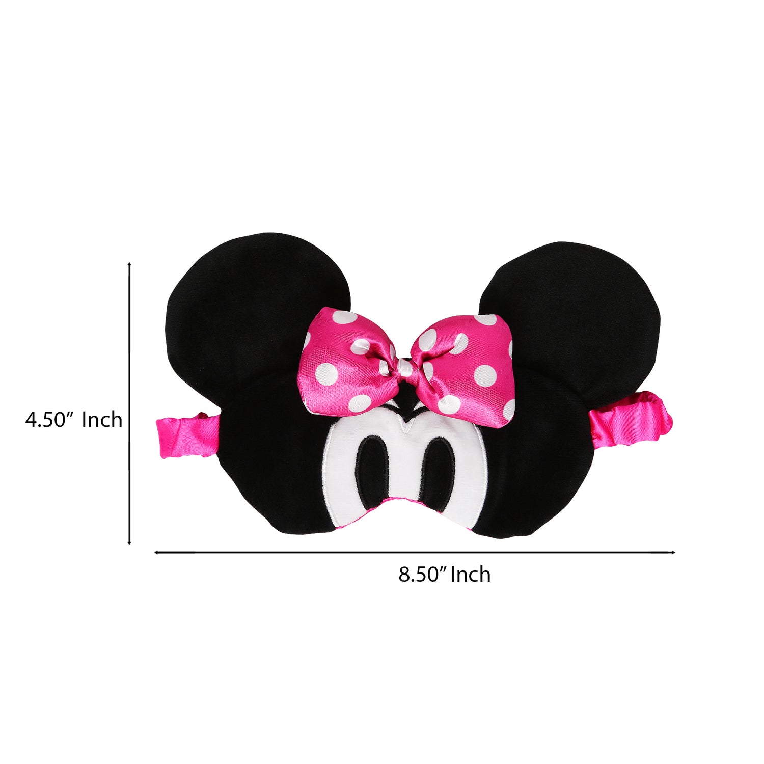 Minnie Mouse Sleep Mask for Official License, Minnie Eye Mask for Sleeping with Ears and 3D Bow