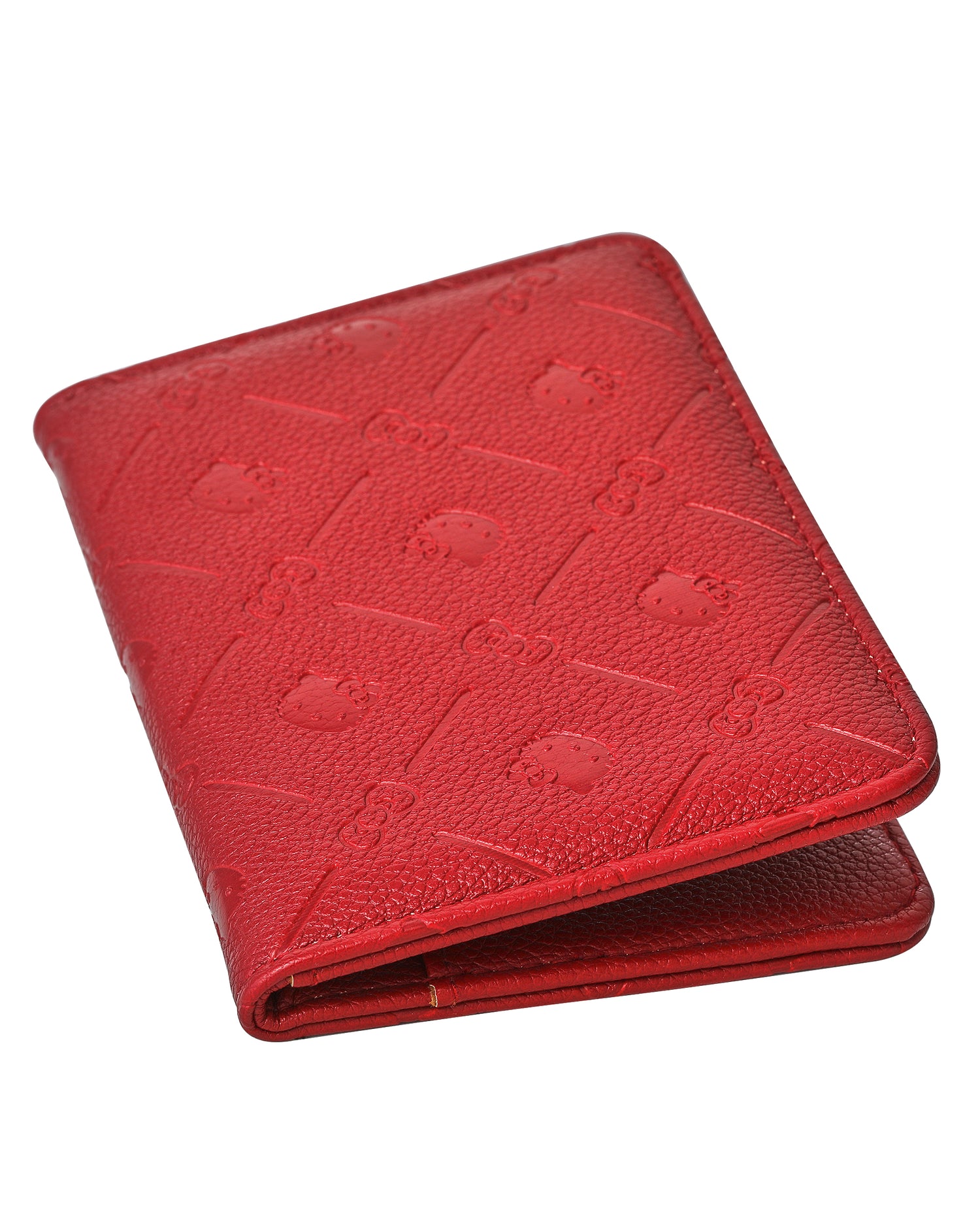Hello Kitty Passport Holder for Travel Women Official License, Burgundy Red Passport Cover, Sanrio Gifts - Red