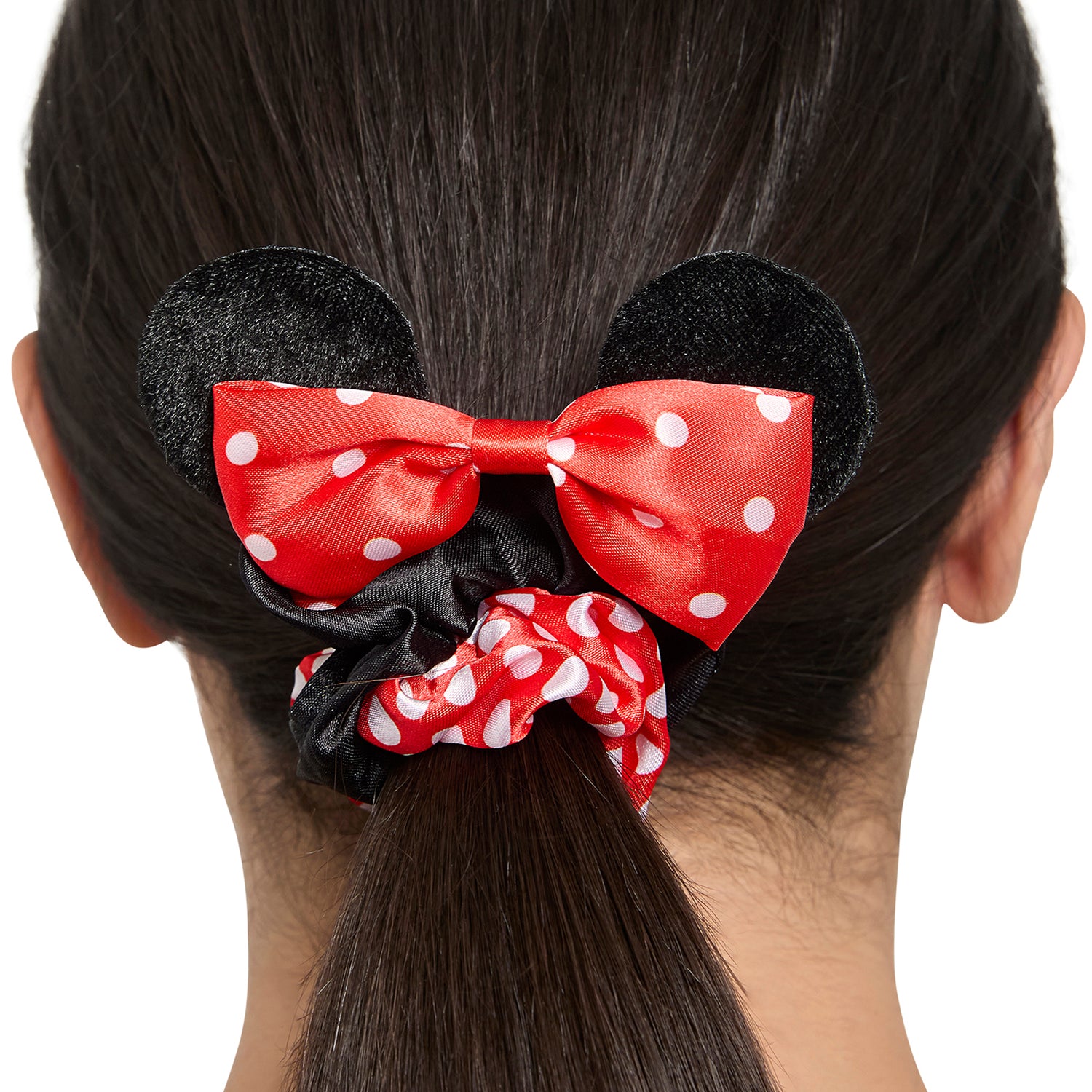 Minnie Mouse Scrunchies 3-Piece Official License, Disney Hair Accessories