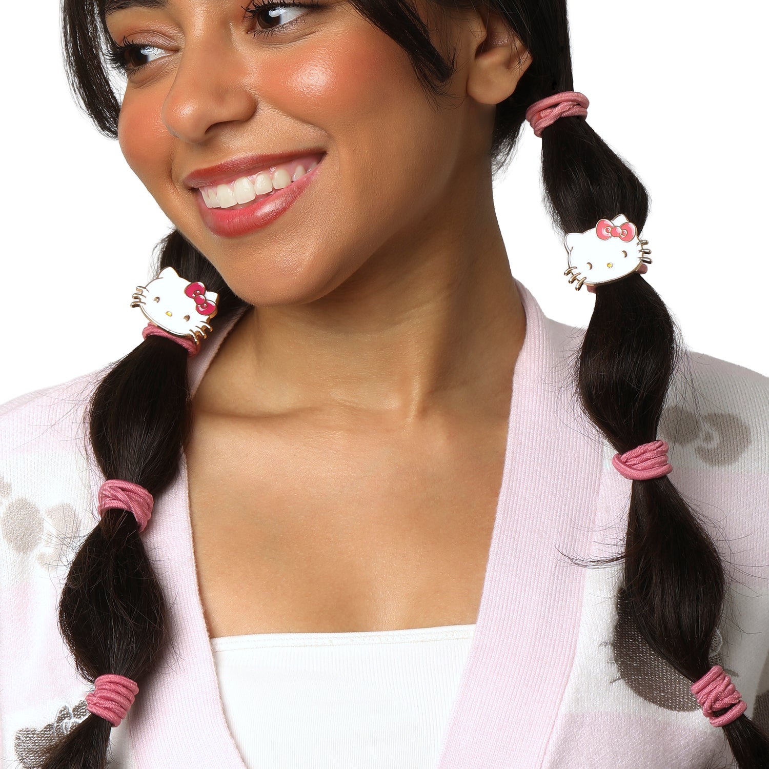 Hello Kitty Hair Ties Pack of 15 Official License, Elastic Bands for Hair
