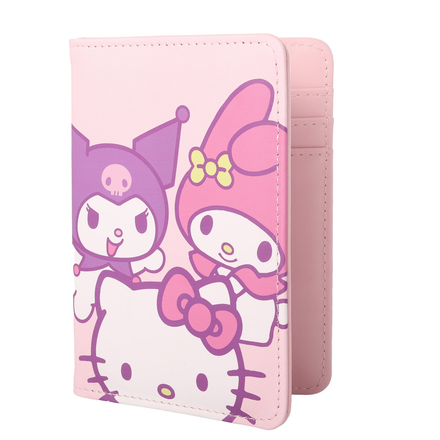 Hello Kitty and Friends Pink Passport Holder for Travel Official License, Sanrio Passport Cover for Women