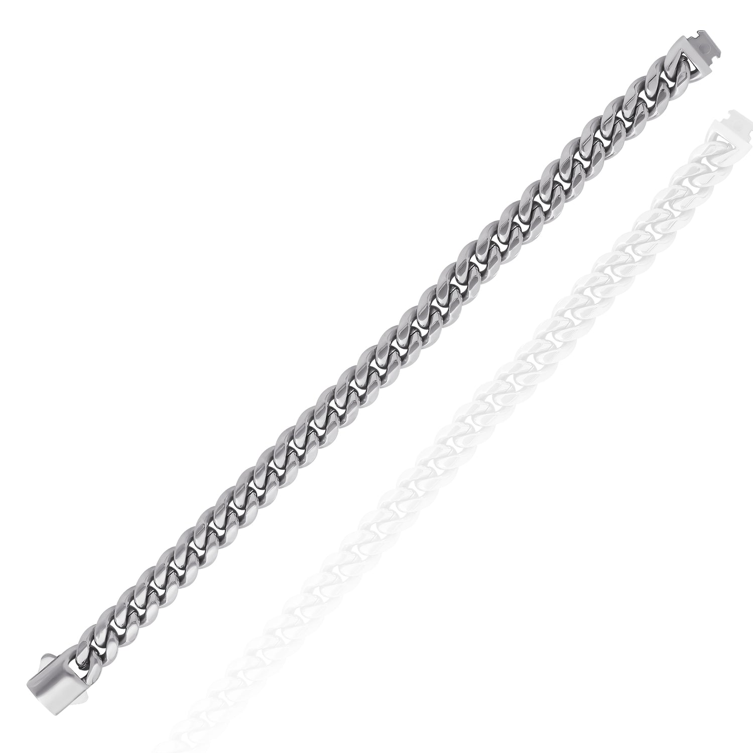 Lucky Brand Men's Silver-Tone Woven Chain Bracelet