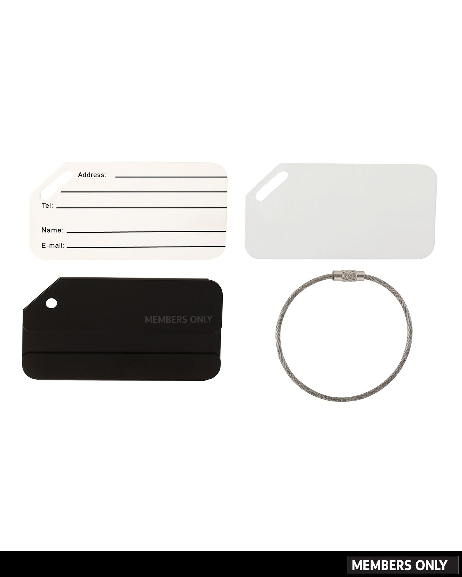 MEMBERS ONLY 3PC LUGGAGE TAG SET